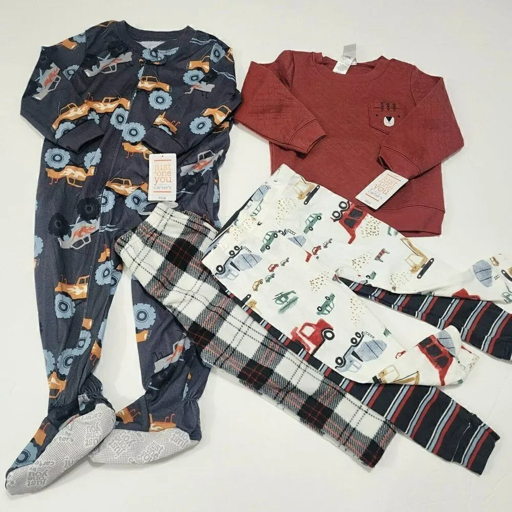 5 Pc Toddler Boy 18 Mths Sleep Pajamas, Pullover Top‎